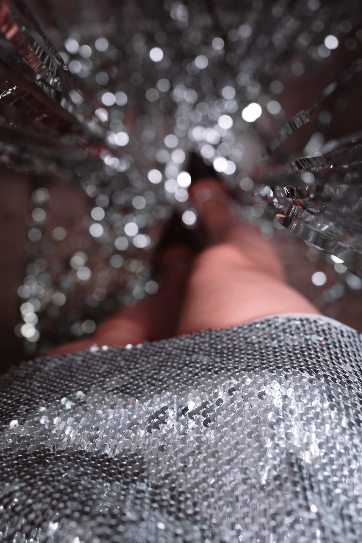 Asymmetric Sequin Mini